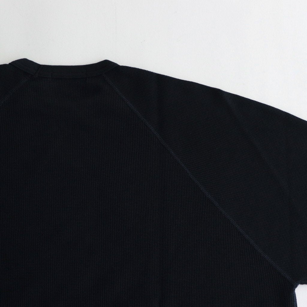 Waffle L/S Crew Neck Tee #NAVY [GU233-70135B]