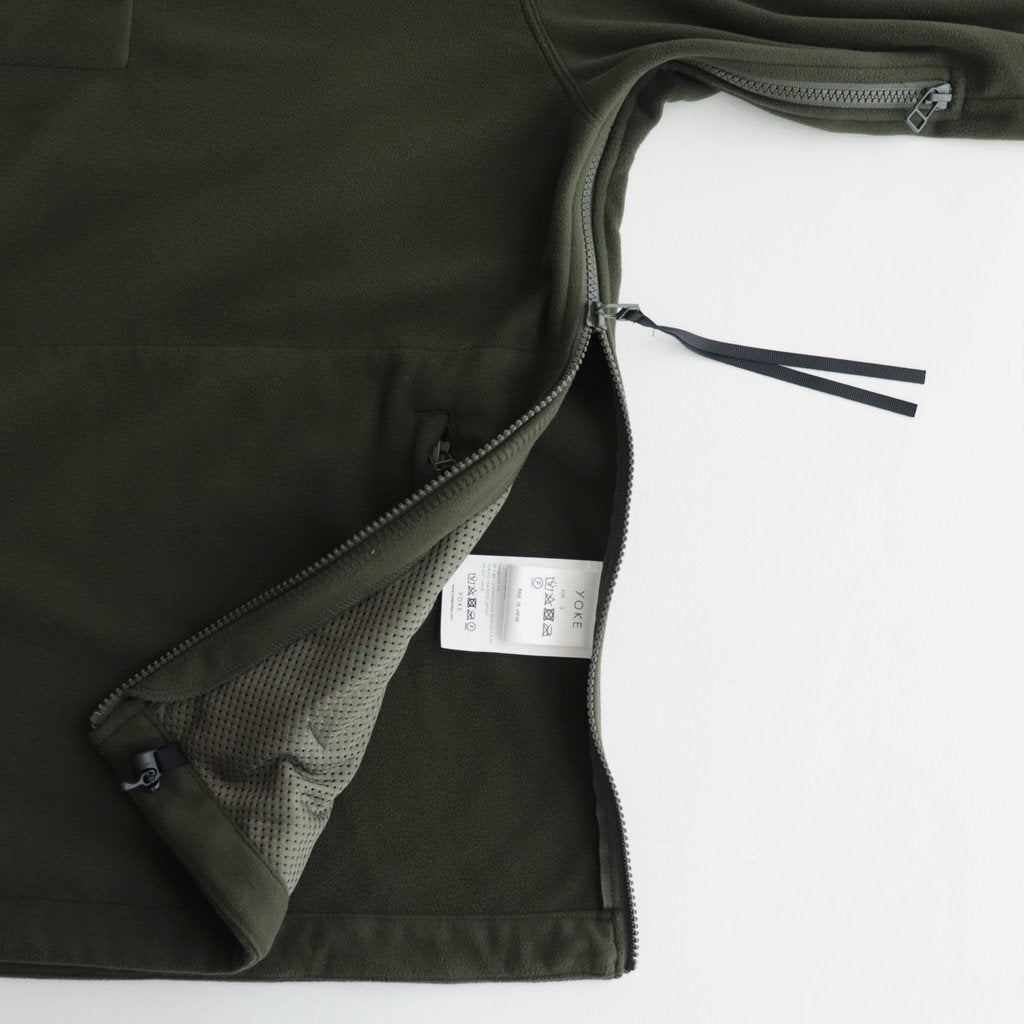 POLARTEC FLEECE HIGHNECK PULLOVER #OLIVE [YK23FW0562B]