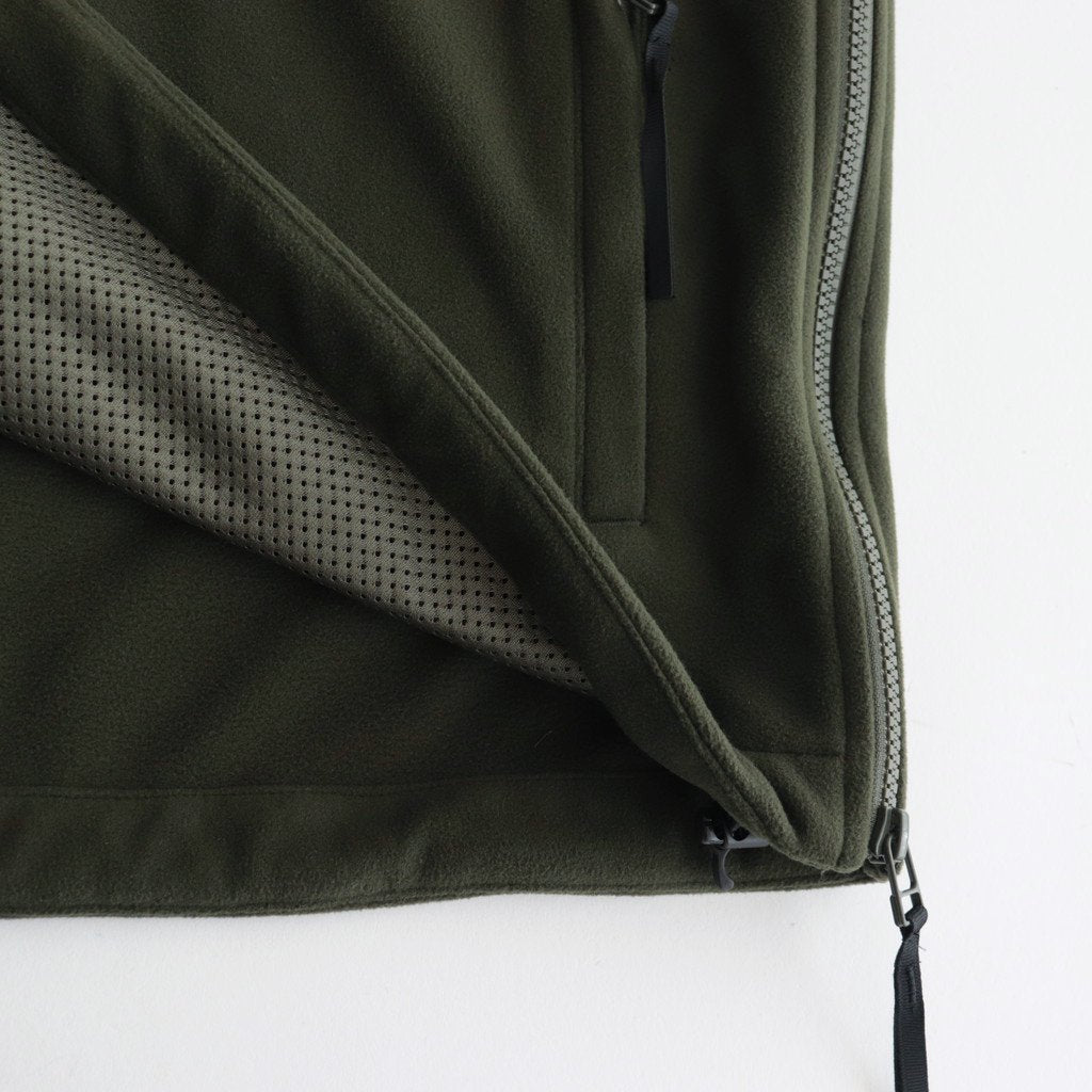 POLARTEC FLEECE HIGHNECK PULLOVER #OLIVE [YK23FW0562B]