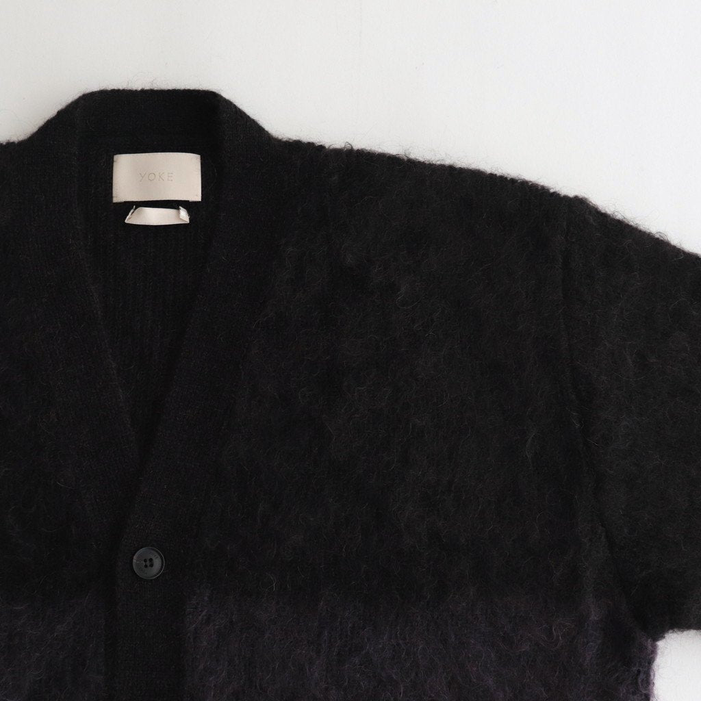 MOHAIR BORDER CARDIGAN #BLACK [YK23FW0571S] – ciacura