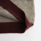 MOHAIR BORDER CREWNECK SWEATER #PURPLE [YK23FW0572S]