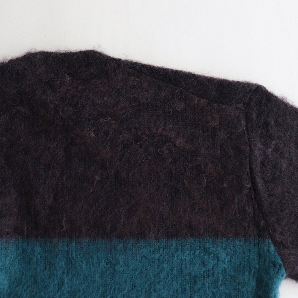 MOHAIR BORDER CREWNECK SWEATER #PURPLE [YK23FW0572S]