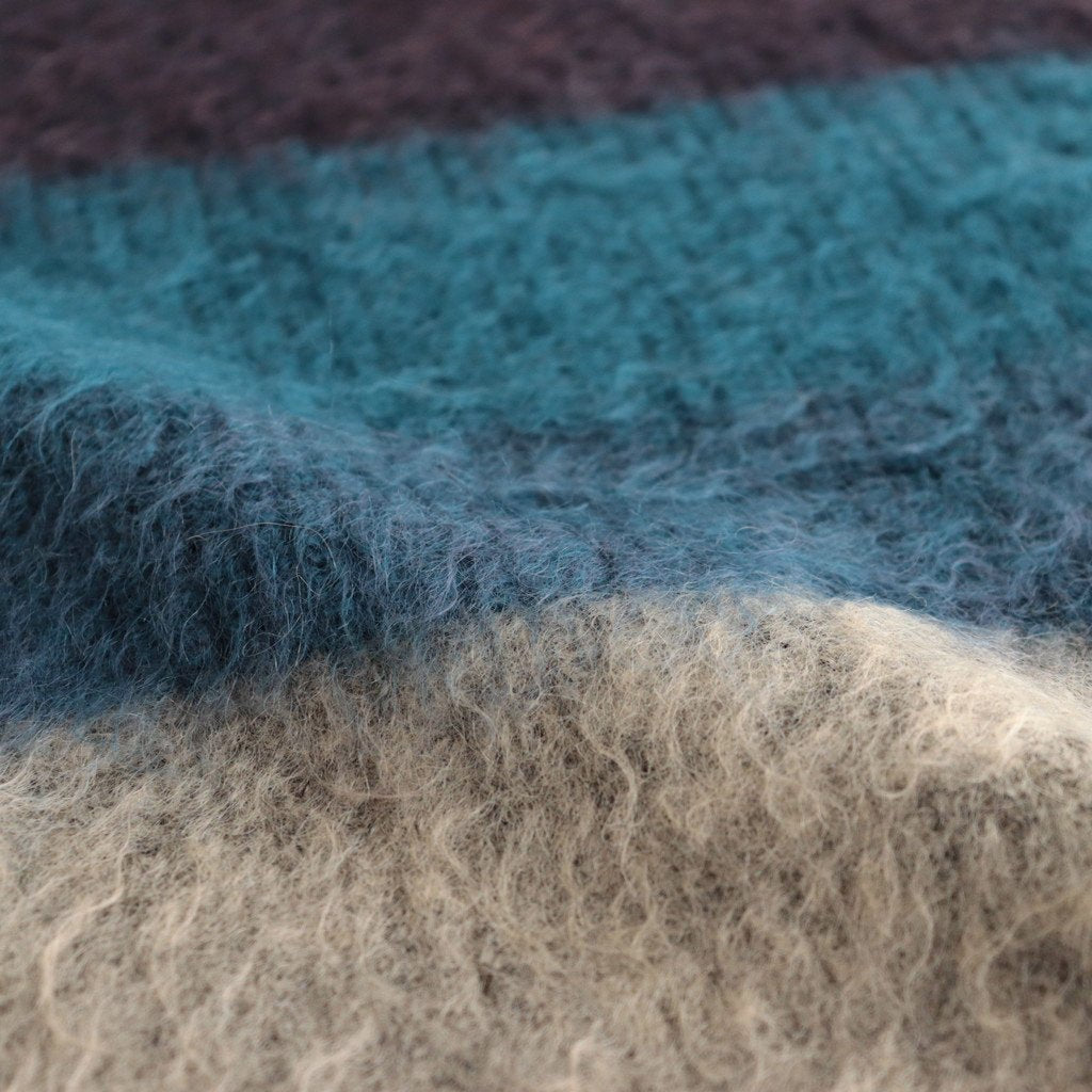 MOHAIR BORDER CREWNECK SWEATER #PURPLE [YK23FW0572S]