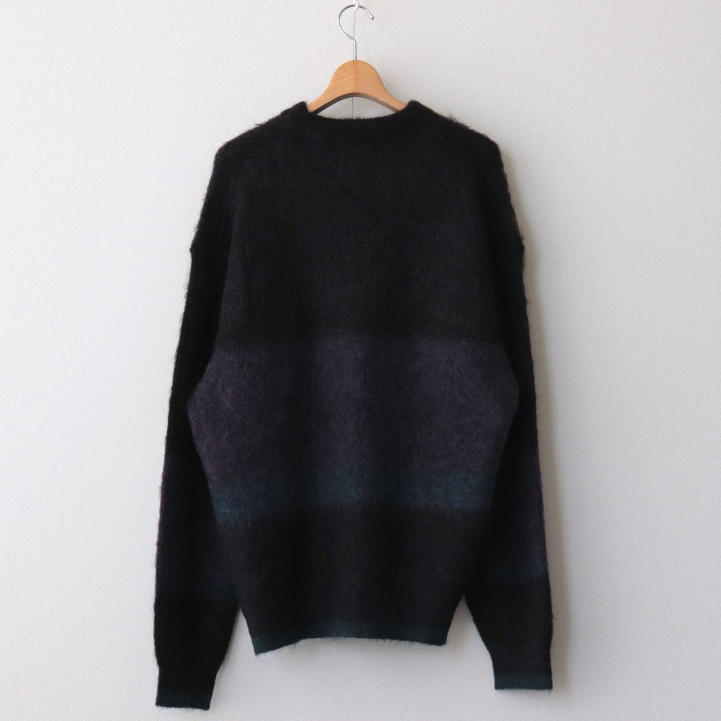 MOHAIR BORDER CREWNECK SWEATER #BLACK [YK23FW0572S] – ciacura