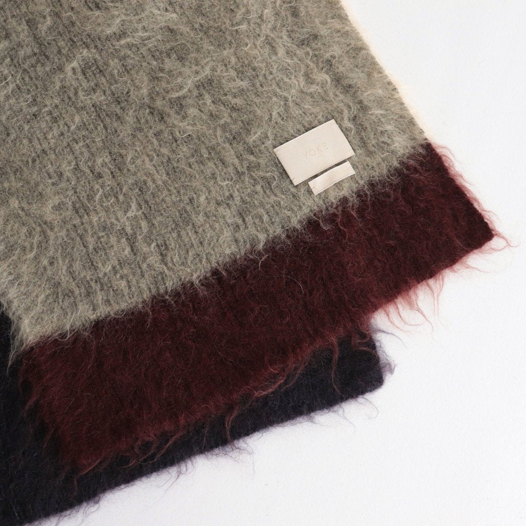 破格値下げ】 YOKE MOHAIR BORDER LONG STOLE - linsar.com