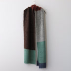 MOHAIR BORDER LONG STOLE #BROWN [YK23FW0573S]