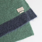 MOHAIR BORDER LONG STOLE #BROWN [YK23FW0573S]