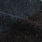 MOHAIR BORDER LONG STOLE #BLACK [YK23FW0573S]