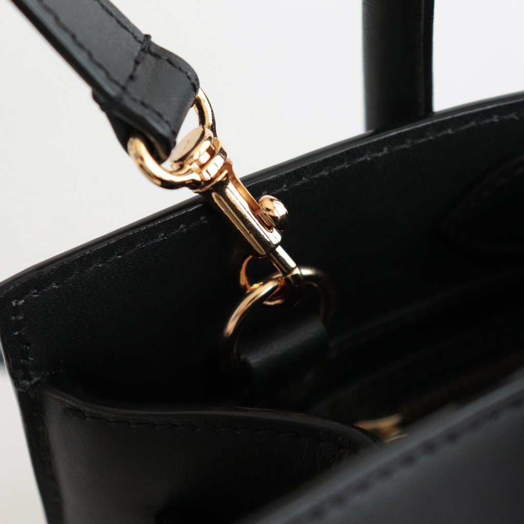 door catch mini hand bag #BLACK [B01XBG-59]