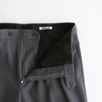 LIGHT WOOL MAX GABARDINE TWO-TUCK SLACKS #DARK GRAY [A25AP03MG]