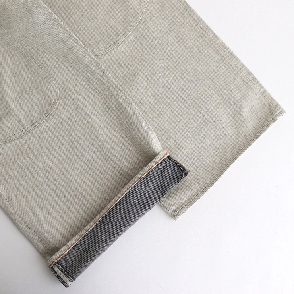 WESTERN DOUBLE KNEE PANTS WIDE CUT #GRAY WHITE [2541000409]