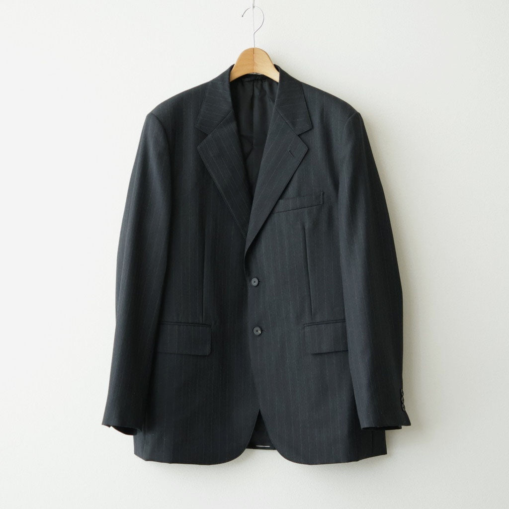 BLUEFACED WOOL JACKET #CHARCOAL NAVY STRIPE [A26AJ01BS]