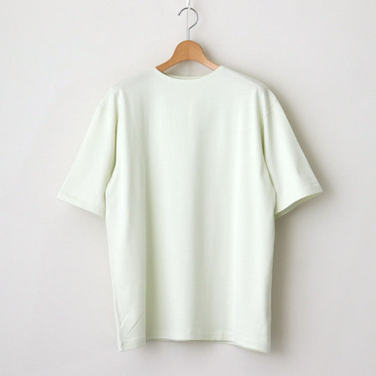 LUSTER PLAITING BOAT NECK TEE #IVORY PISTACHIO [A00P04GT]