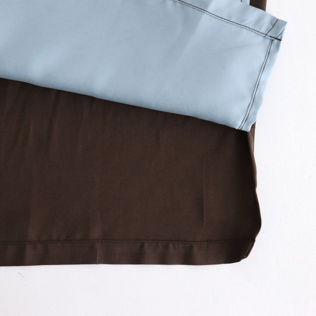 COLORBLOCK OPEN COLLAR SHIRT #BROWN [YK25SS0939SH]