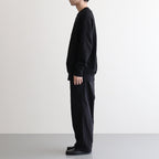 綿裏毛 製品洗丸首スウェット #BLACK [HP-T014-051]