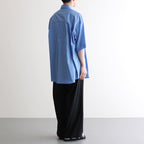 Broad S/S Oversized Regular Collar Shirt #BLUE [GM251-50013B]