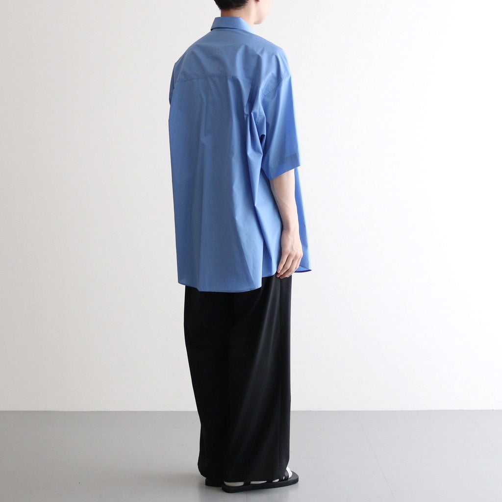 Broad S/S Oversized Regular Collar Shirt #BLUE [GM251-50013B]