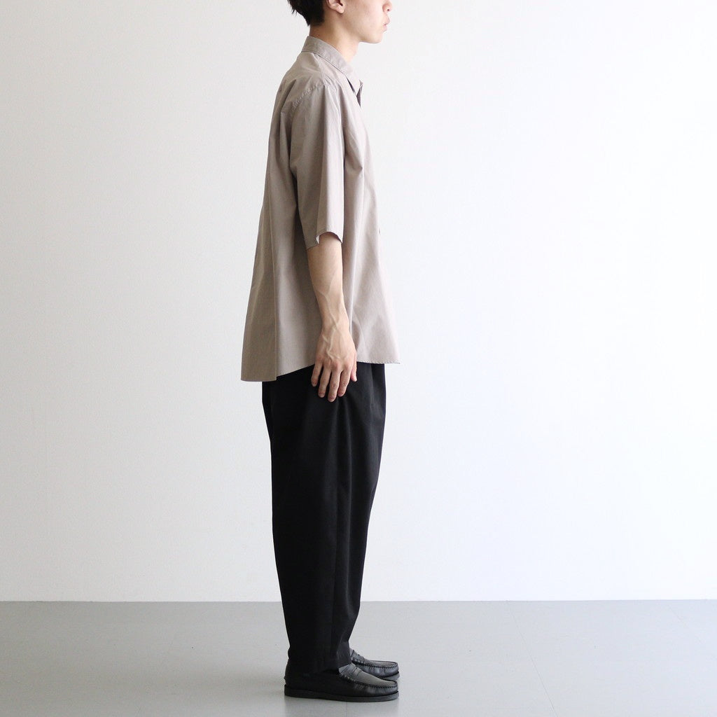 FHFSSH - コットン・ ポリコア タイプライター 半袖シャツ #20 Light Greige [SN_FR0405SH]