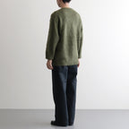BRUSHED SUPER KID MOHAIR KNIT P/O #OLIVE [A25AP02KM]