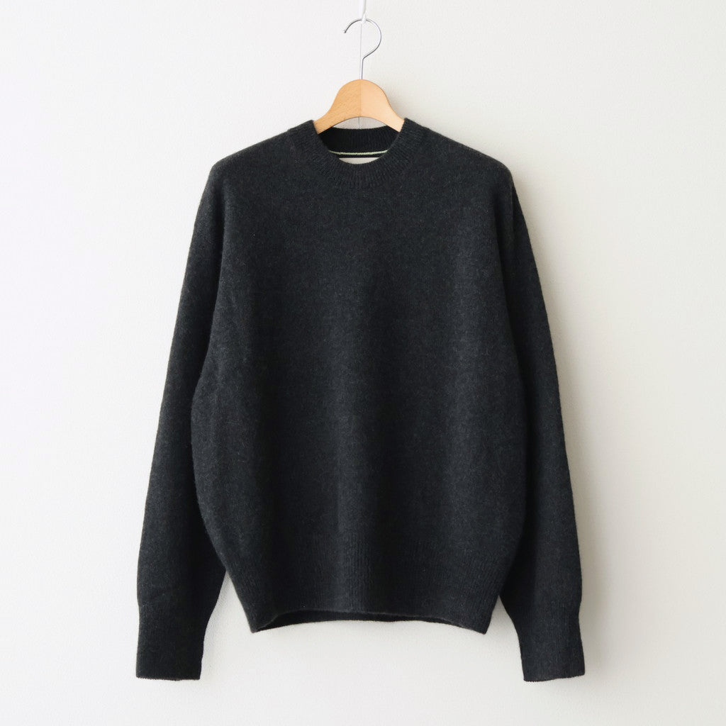 Cashmere Wholegarment Crewneck Sweater #CHARCOAL [YK25FW01116S]