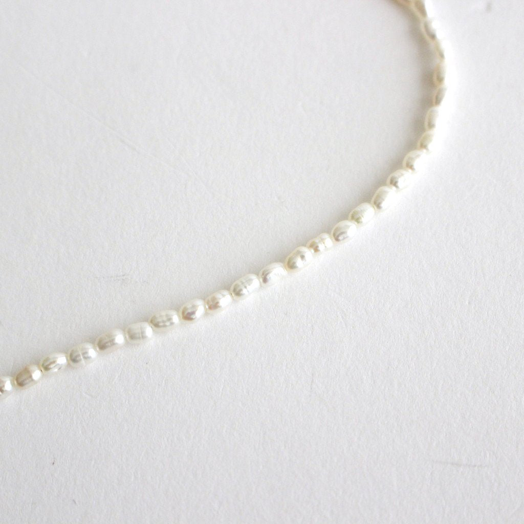 TWNKL PEARL NECKLESS #WHITE [SL020]