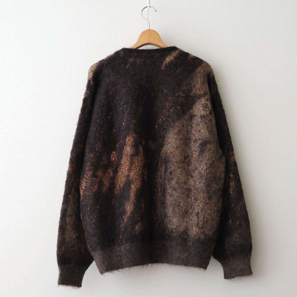 Abstract Jaquard Mohair Cardigan #BROWN [YK26SS01233S] - ciacura
