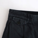 GARMENT-DYED FINX LIGHT CHINO ONE-TUCK WIDE PANTS #BLACK [A26SP05LF]