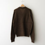 BABY SURI ALPACA SHEER KNIT SKIPPER POLO #DARK BROWN [A25AP02AK]