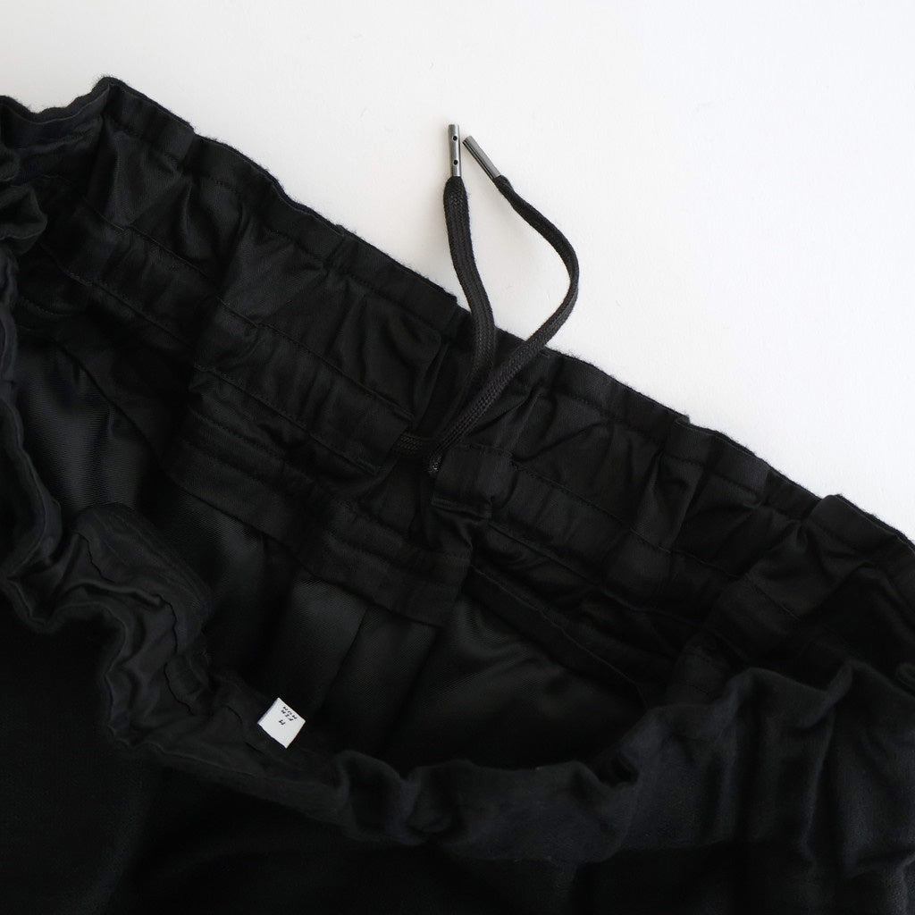 FSHGPT - ウールシーチング ・ ガーメントウォッシュ イージーパンツ #95 Black [SN_FR1604PF]