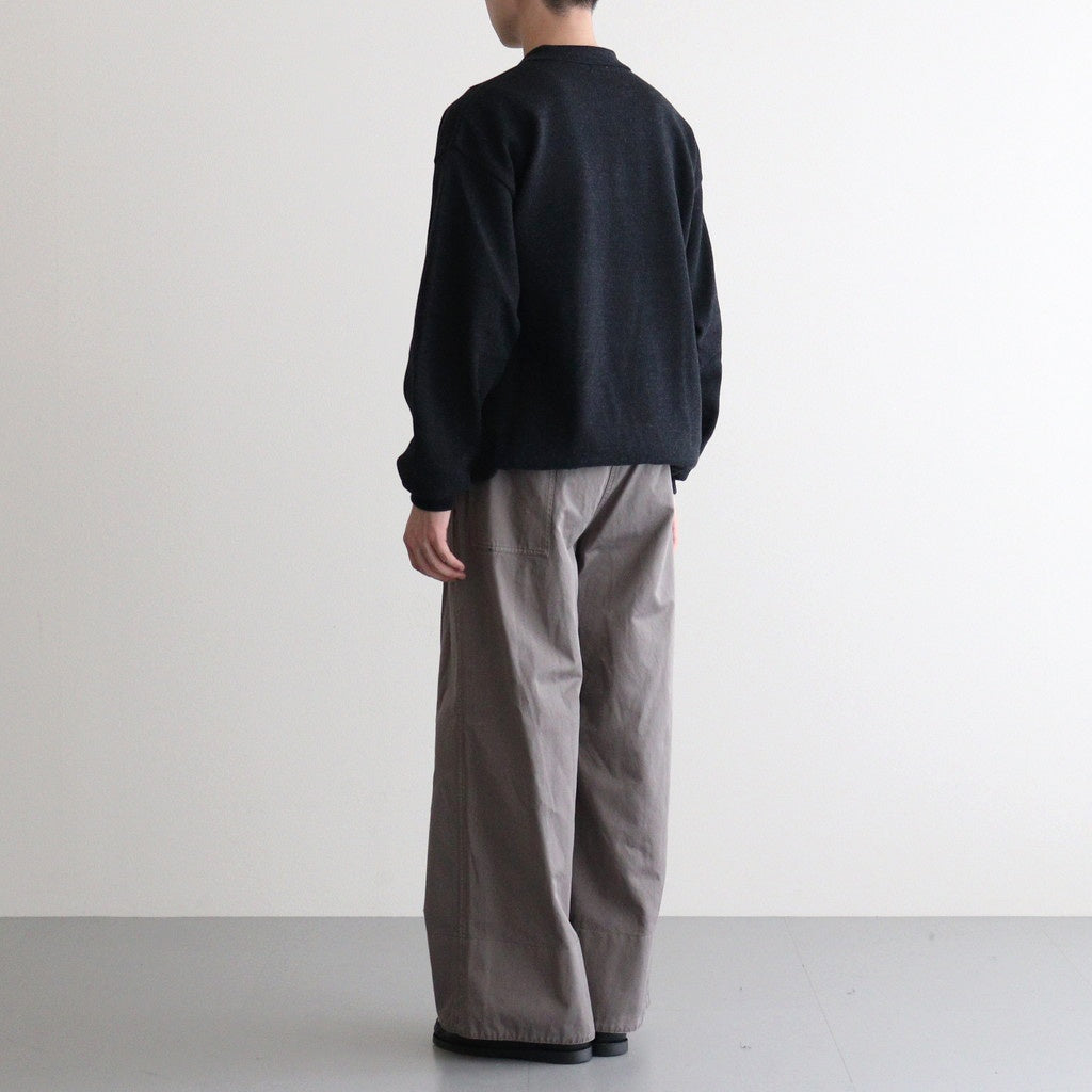 KATHARINE HAMNETT Organic Cotton Wide-leg Work Pants #GRAY [YK25FW01131P-KH]