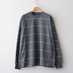 PIN BORDER L/S TEE #GRAY×YELLOW [FSC263-70089]
