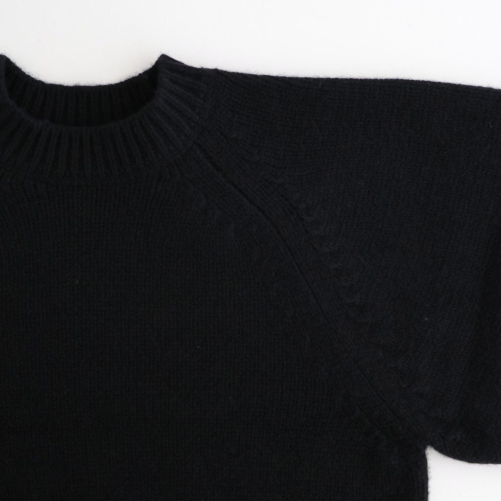 Wool 100% Raglan Knit #BLK [12520520]