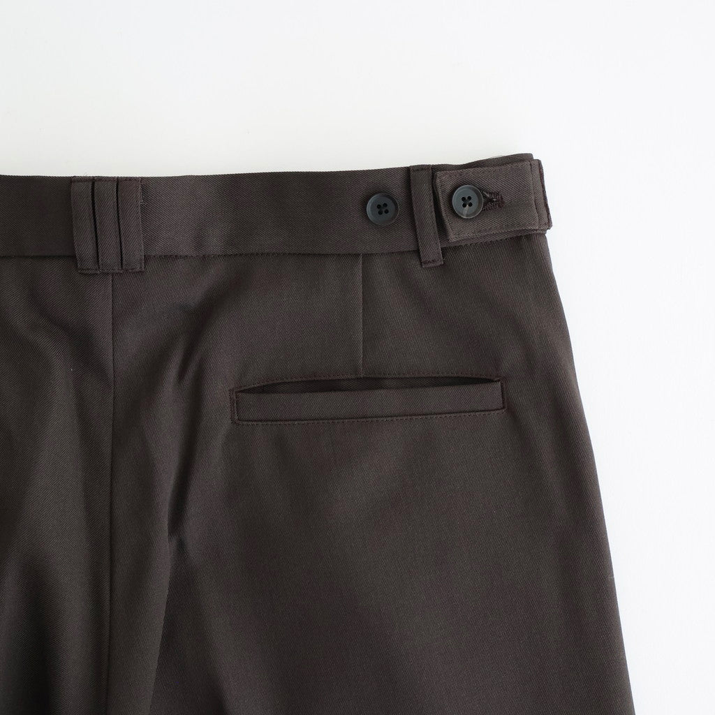 3pleated Wide-leg Trousers #BROWN [YK25FW01051P]