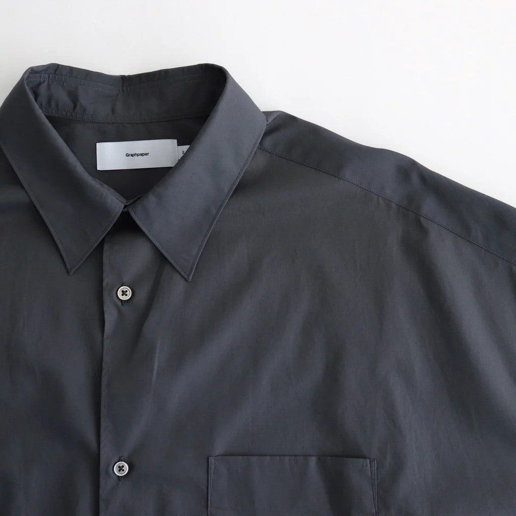 Broad L/S Oversized Regular Collar Shirt #C.GRAY [GM253-50001B]