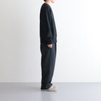 EX FINE LAMBS CREW NECK KNIT LS #BLACK [ST.691]