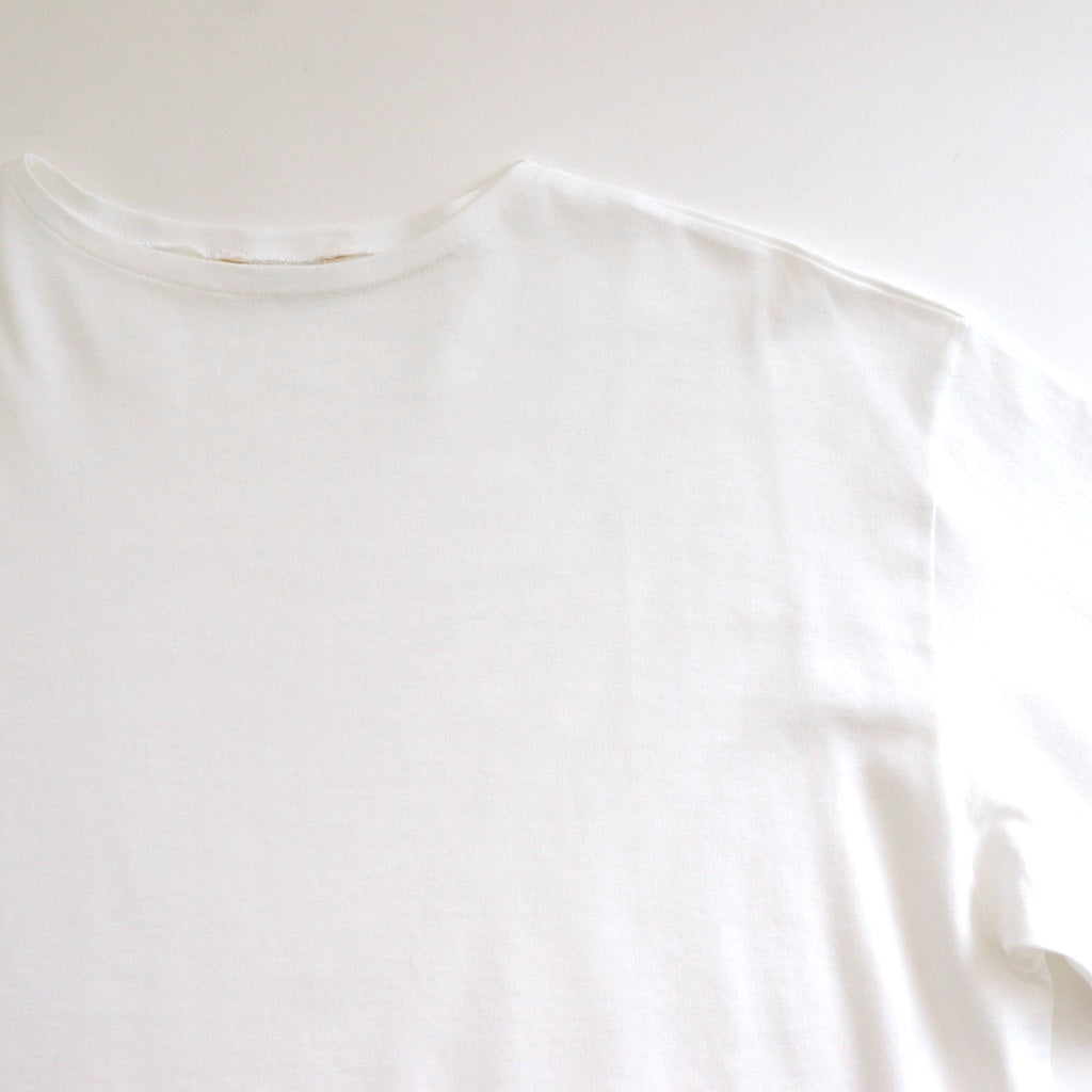 LUSTER PLAITING BOAT NECK TEE #WHITE [A00P04GT]