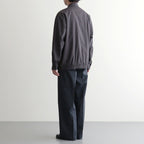 GARMENT-DYED FINX LIGHT CHINO ONE-TUCK WIDE PANTS #BLACK [A26SP05LF]