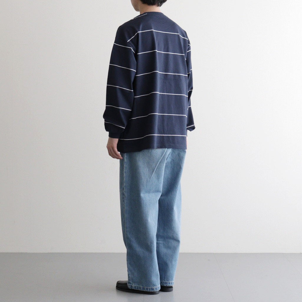 PIN BORDER L/S TEE #NAVY×WHITE [FSC261-70261]