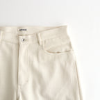 SILK NEP DENIM 5P WIDE PANTS #IVORY WHITE [A26AP01SD]