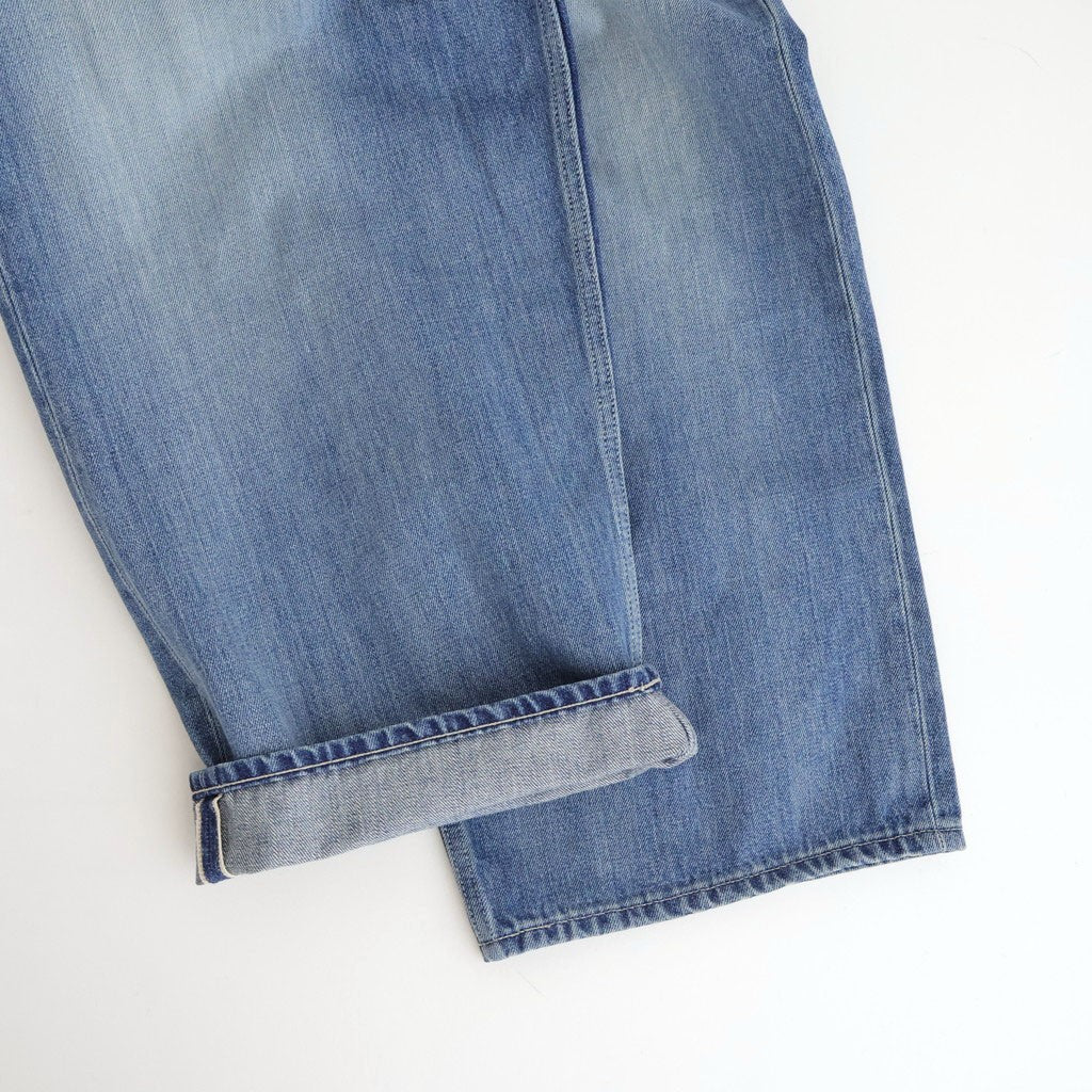 Selvage Denim Two Tuck Pants #INDIGO_LIGHT FADE [GU261-40061LB]