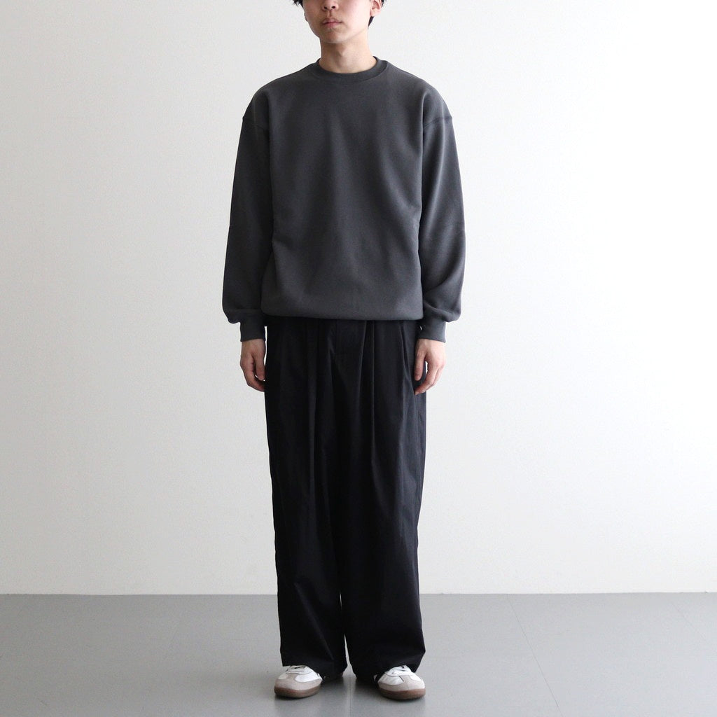 Silicon Poplin Two Tuck Easy Pants #BLACK [GM251-40148]