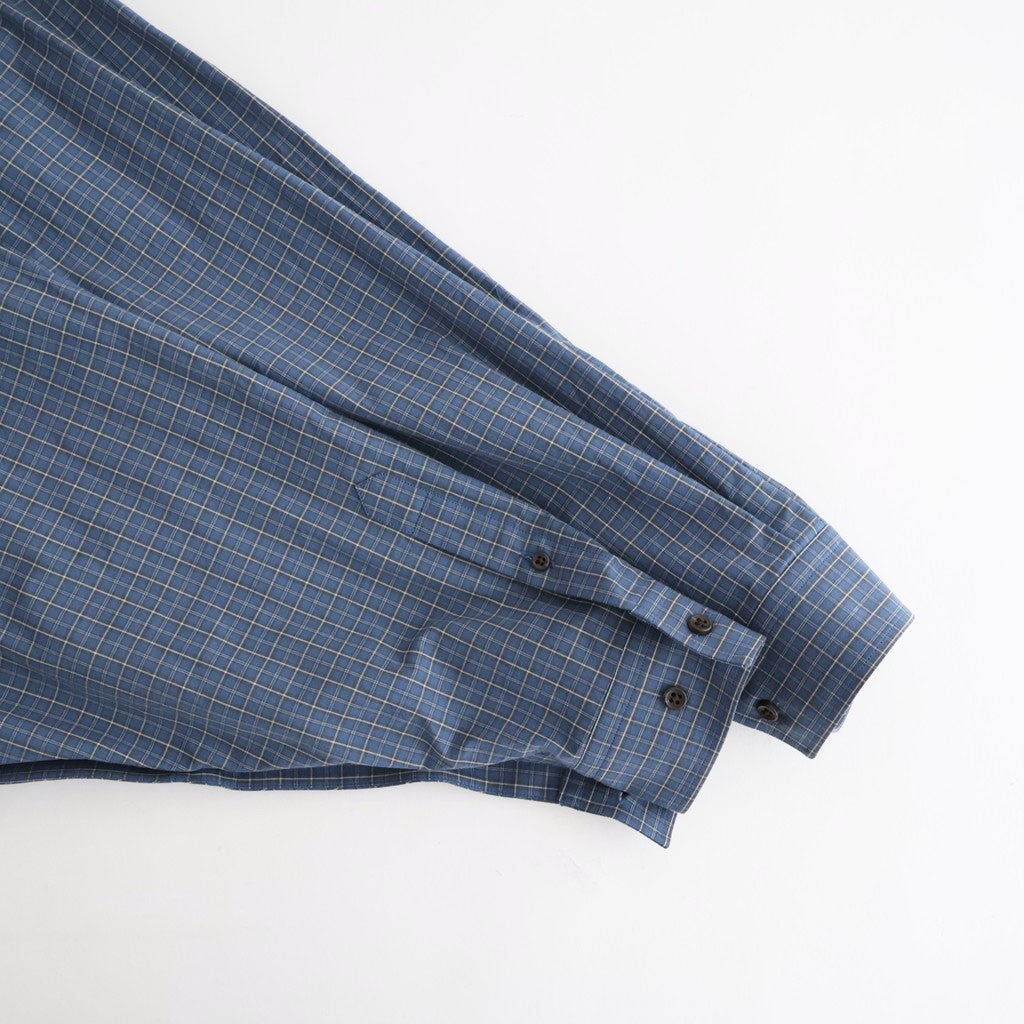 Cotton Check Cape Shirt #BLUE [I26SS-SH101A]
