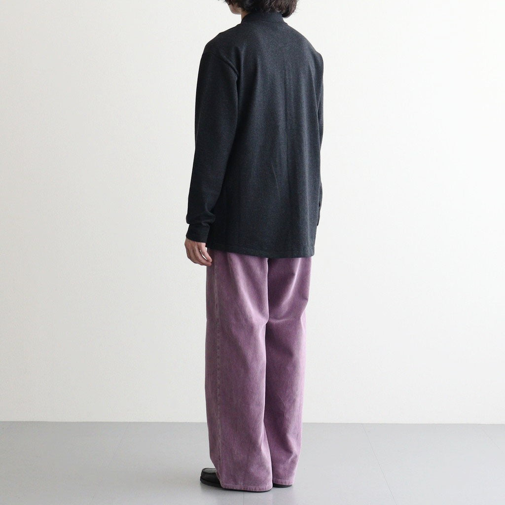 HIGH TWIST WOOL KNIT SHIRT CARDIGAN #CHARCOAL [A26AC01CK]