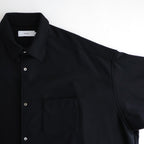 Wool Smooth Flannel Oversized Regular Collar Shirt #BLACK [GU253-50221B]