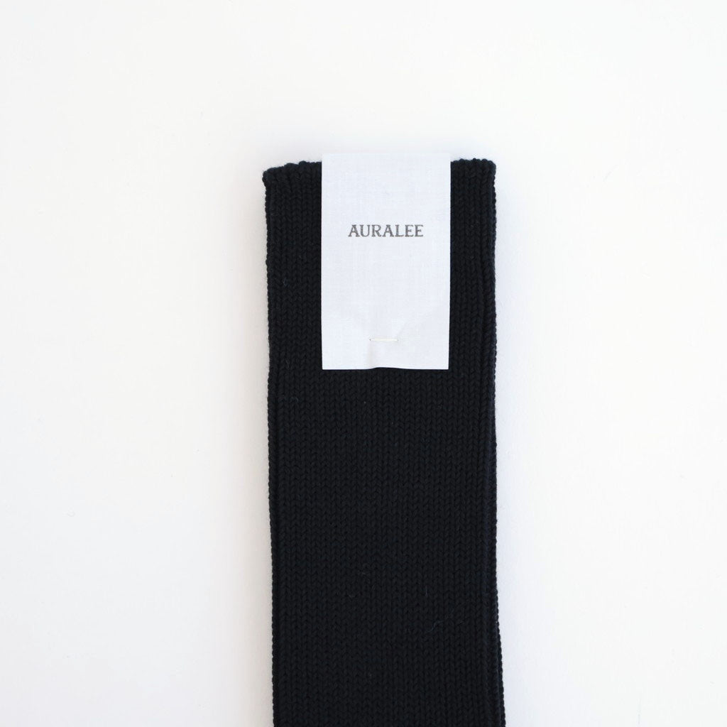 COTTON LOW GAUGE SOCKS #BLACK [A26SS03SX-W]
