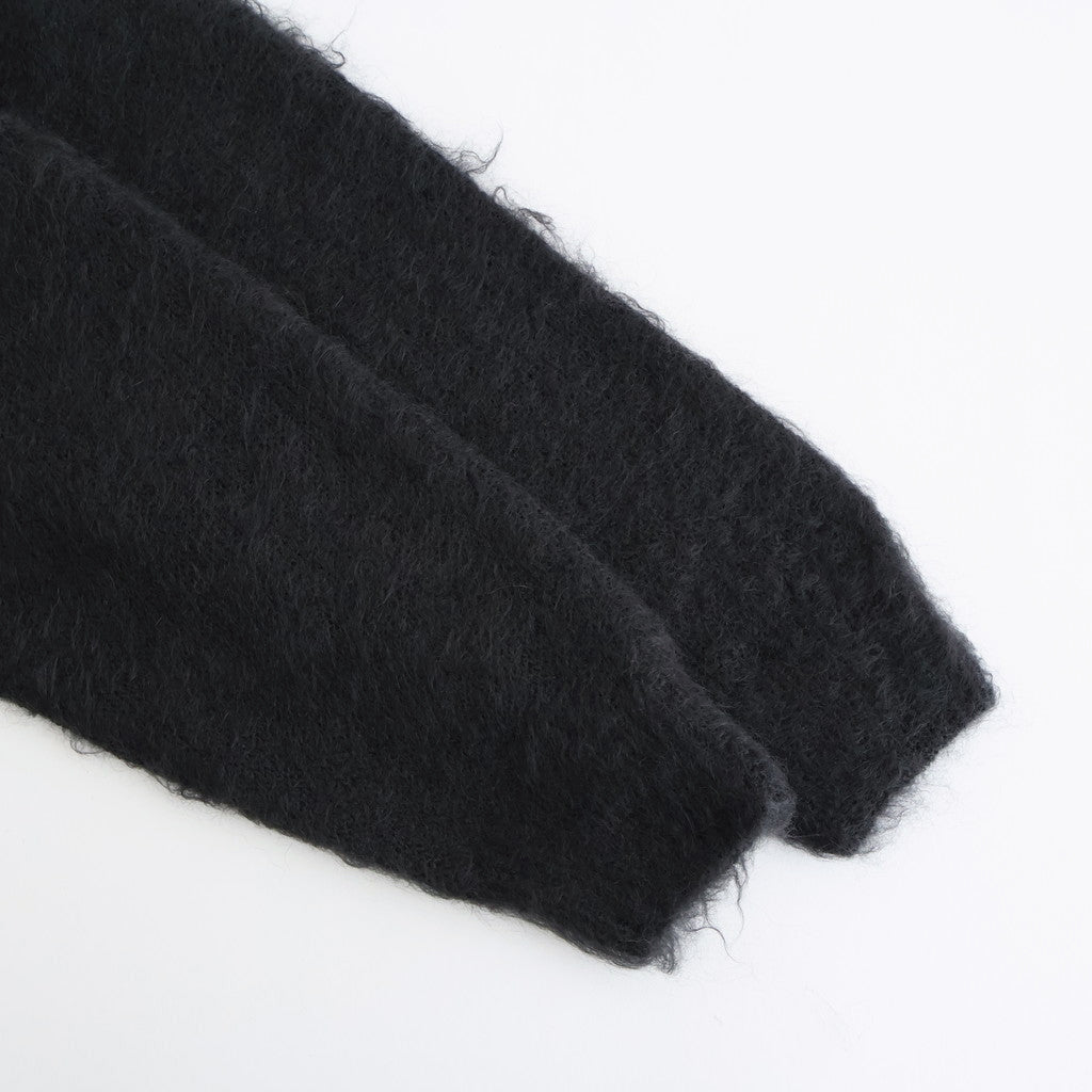 BRUSHED SUPER KID MOHAIR KNIT P/O #INK BLACK [A25AP04KM] – ciacura