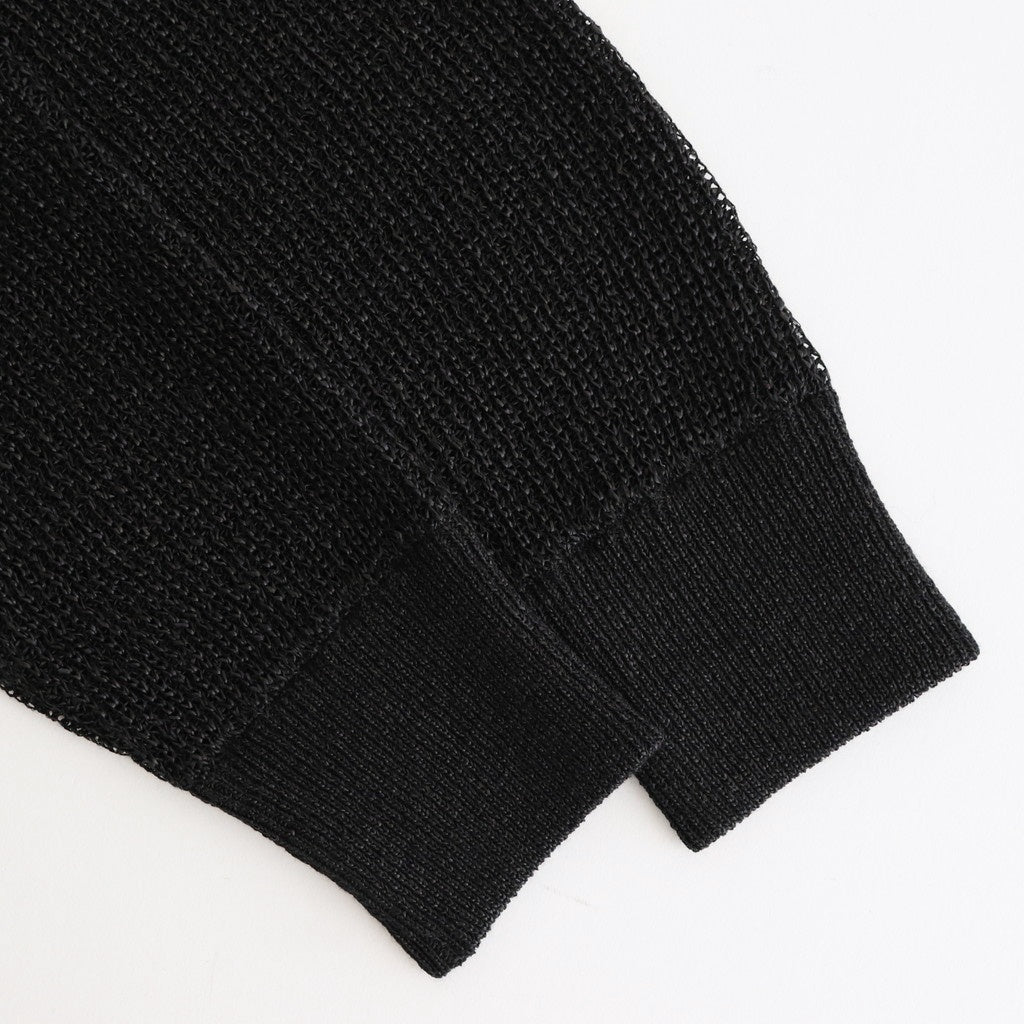 WASHI RAYON SHEER DRIVERS KNIT #BLACK [YK25SS0962S]
