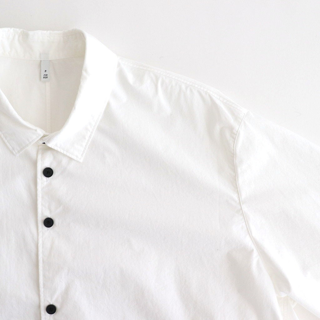 FHFSSH - コットン・ ポリコア タイプライター 半袖シャツ #01 Off White [SN_FR0405SH]