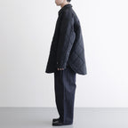 ナイロンタッサーキルトコート #BLACK [HP-J026-051]