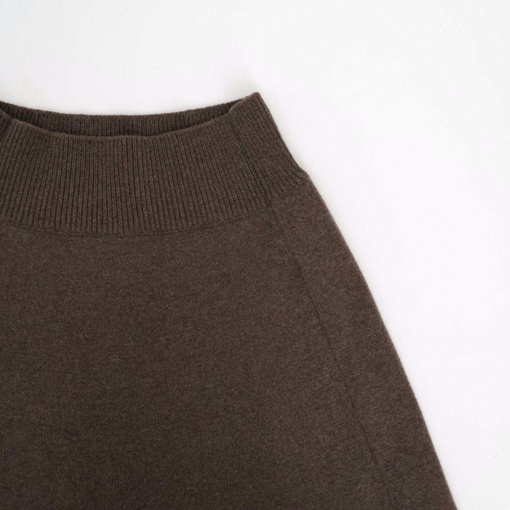 SUPER FINE WOOL KNIT SKIRT #TOP BROWN [A26AS06TJ]
